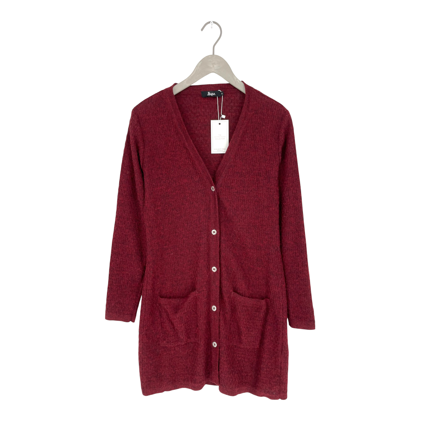ALPA ALPACA -Nieselregen -Strickjacke, Burgund | Frau m
