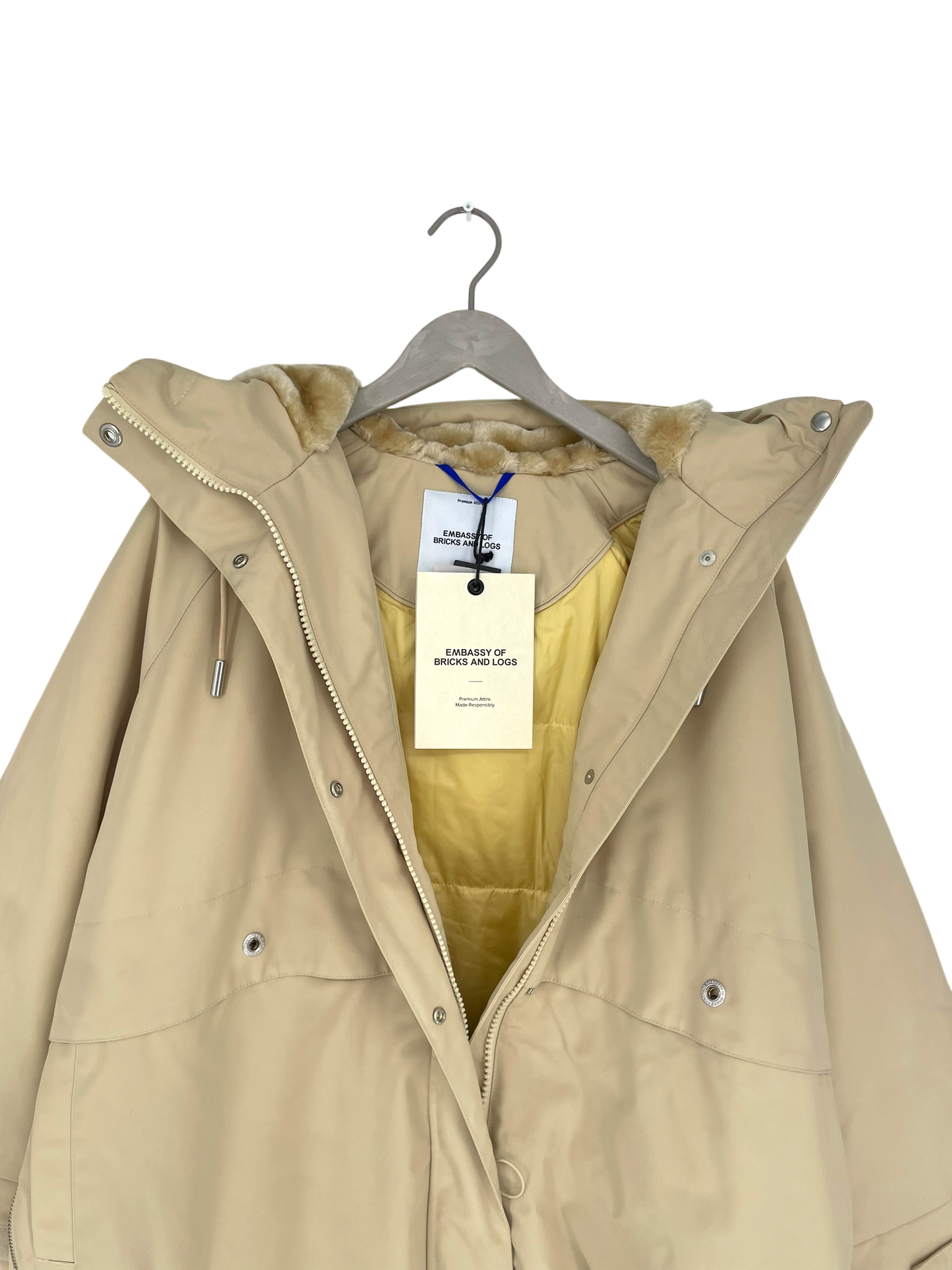 Embassy of Bricks and Logs montenegro parka jacket, butter yellow | unisex S