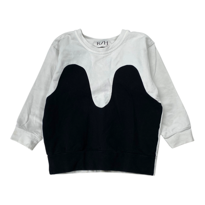R/H mickey sweatshirt, black and white | kid 100cm