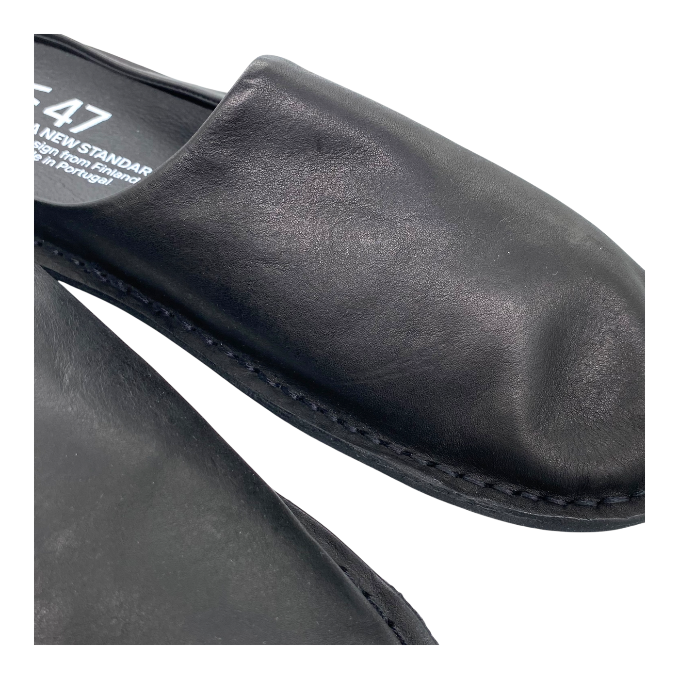 VIBAe Roma leather slippers, preto black | 47
