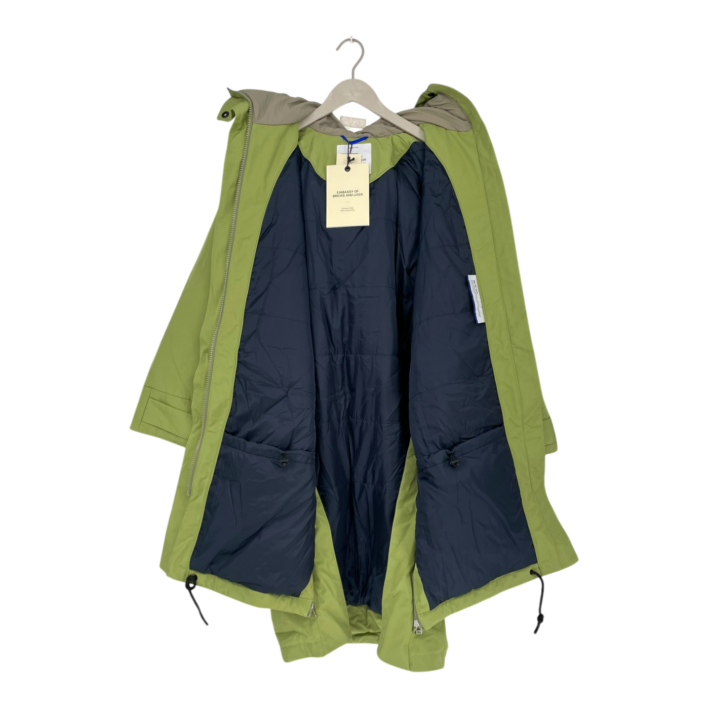 Embassy of Bricks and Logs montebello coat, moss green | unisex S