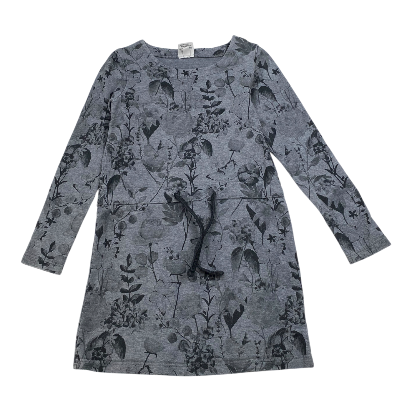 Metsola sweat dress, flower | 122/128cm