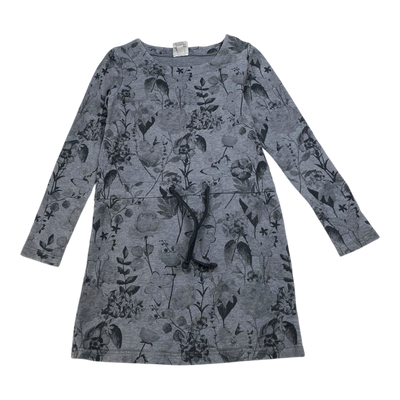 Metsola sweat dress, flower | 122/128cm