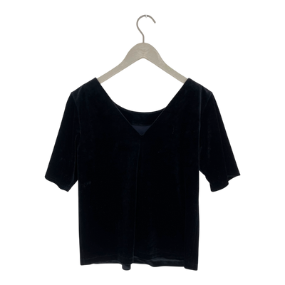 Uhana velour t-shirt, black | woman S