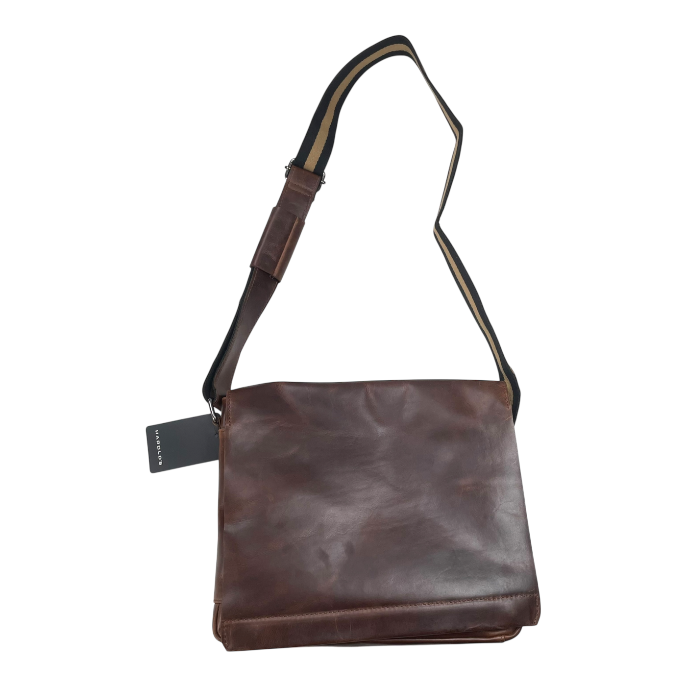 Harold's Bags leather campo messenger bag M, dark brown