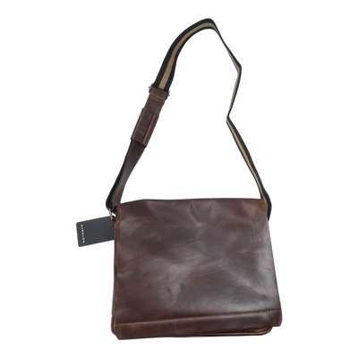 Harold's Bags leather campo messenger bag M, dark brown