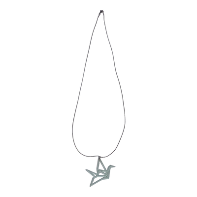 Yo Zen origami swan necklace, light blue