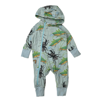 Mini Rodini sweat jumpsuit, insects | 52/62cm