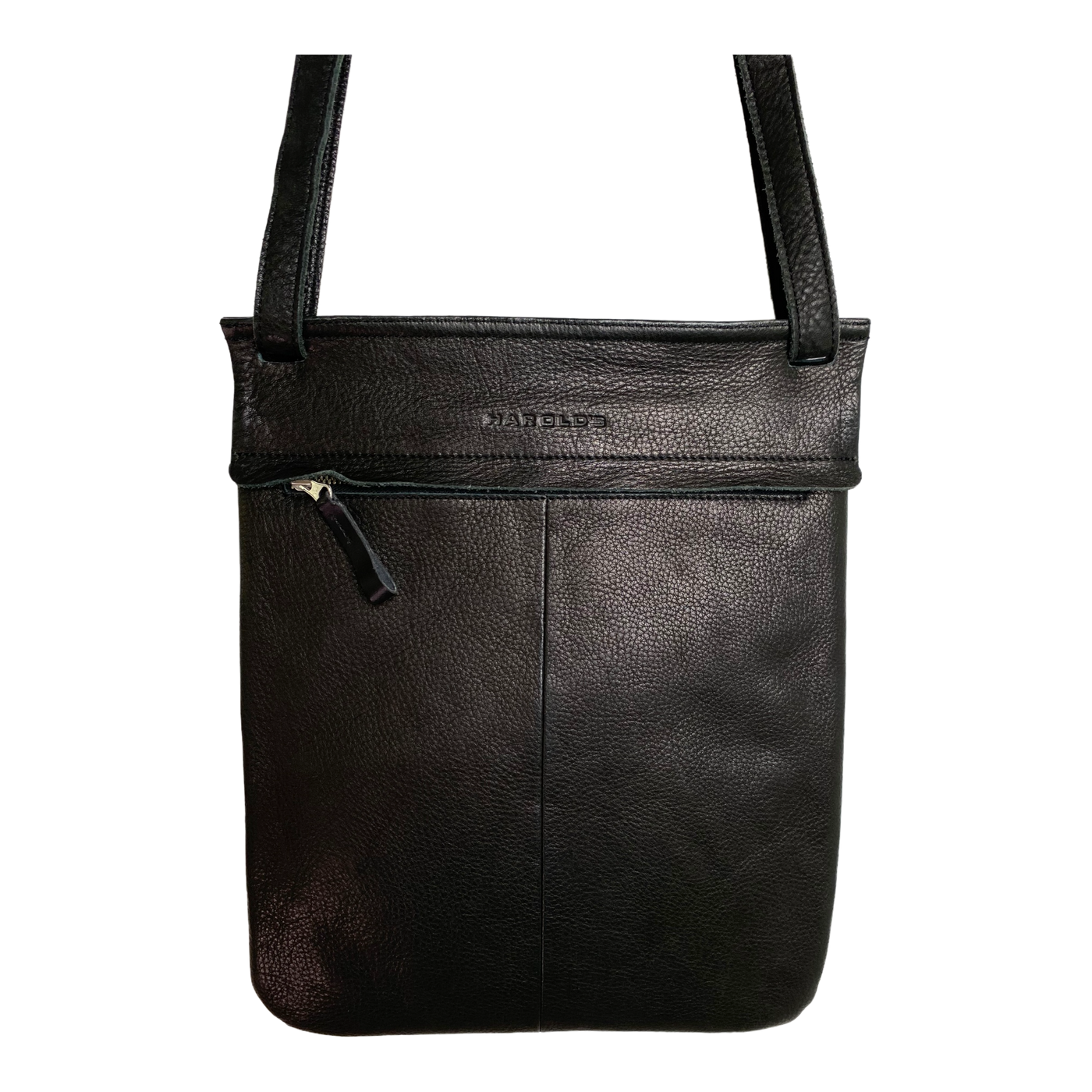 Harold's Bags leather chacoral smooth shoulder bag, black