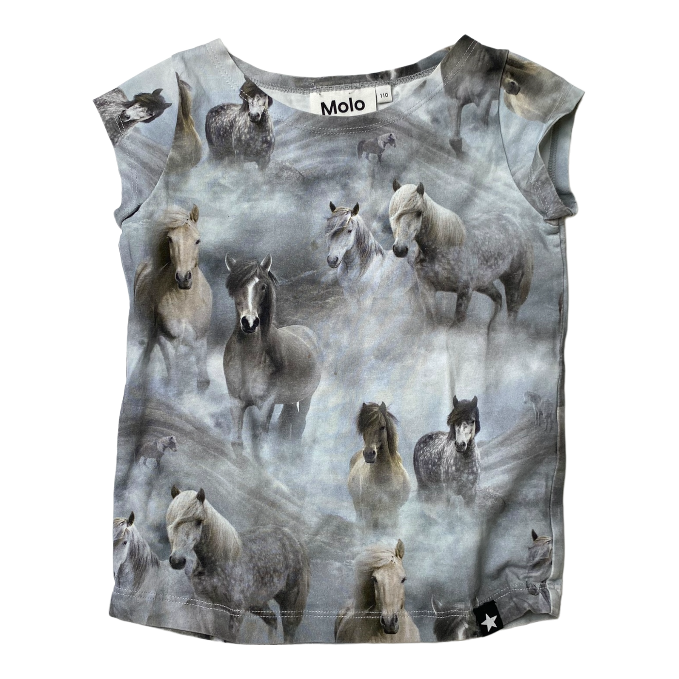 Molo t-shirt, horses | 110cm