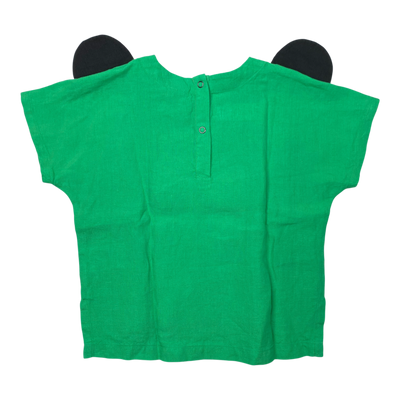 Papu linen t-shirt, lime green | 98/104cm