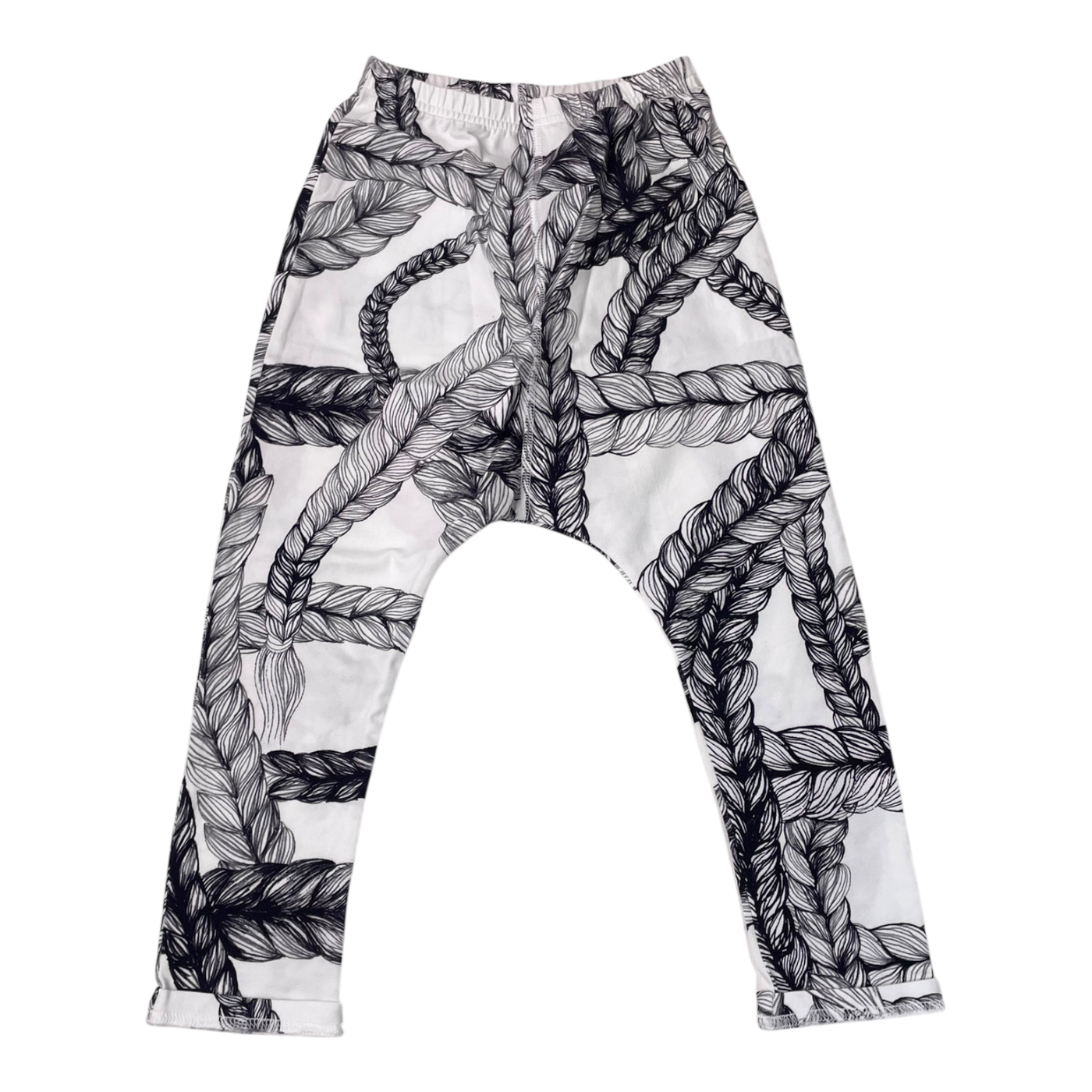 Vimma letti baggy pants, black & white | 110cm