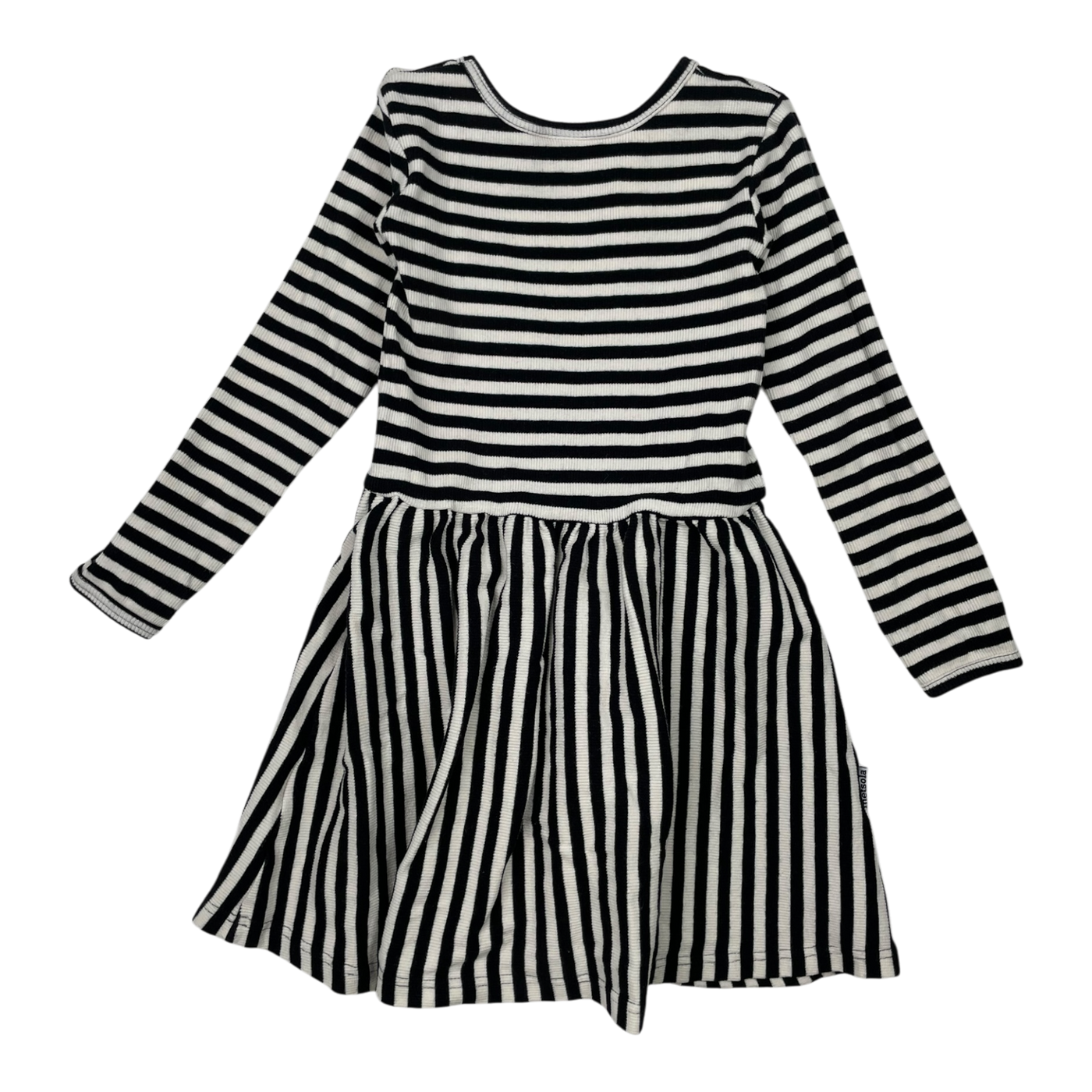 Metsola rib dress, stripe | 110/116cm