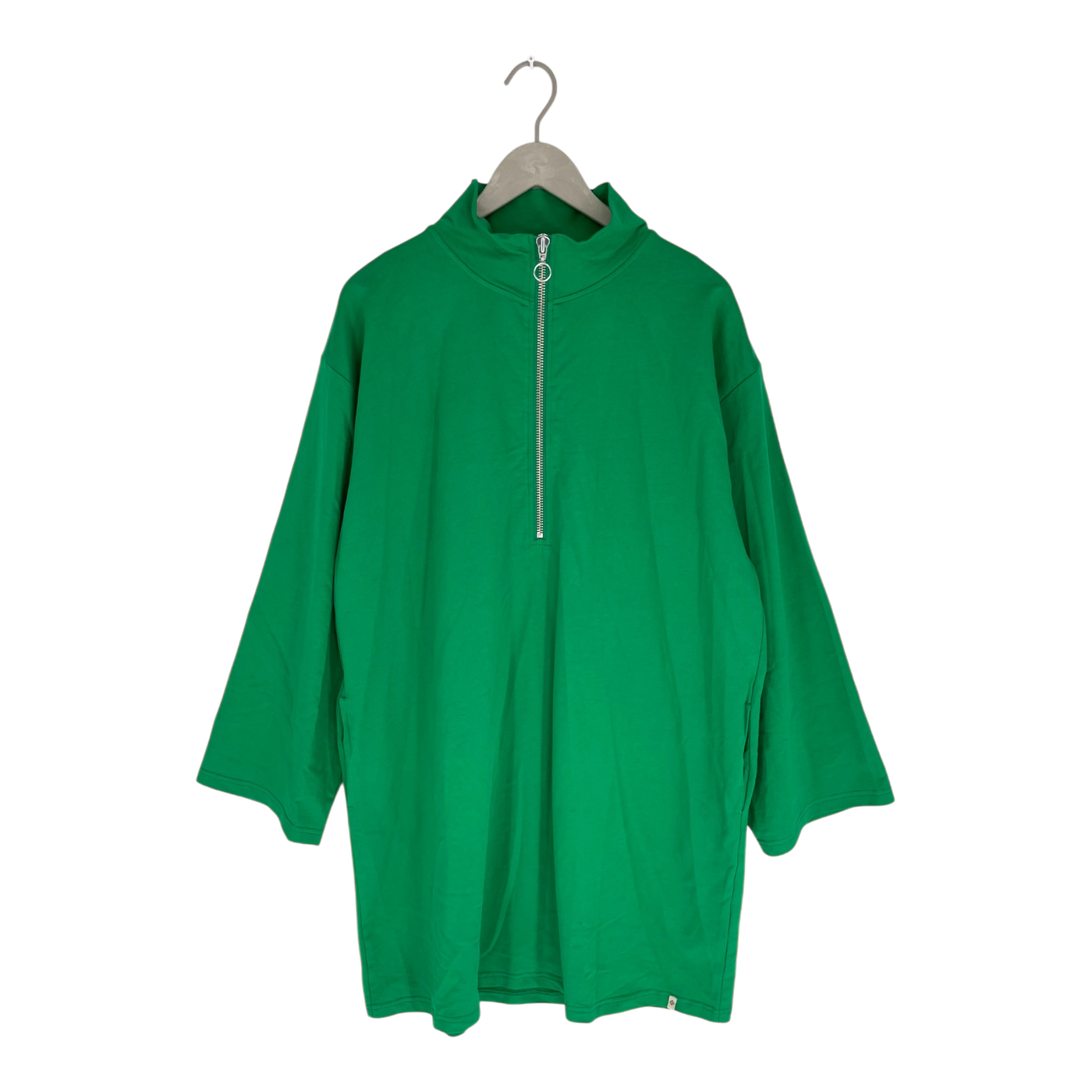 Kaiko half zip sweat dress, green | woman XL