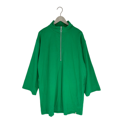 Kaiko half zip sweat dress, green | woman XL