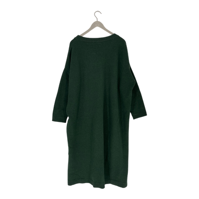 Papu wool knit dress, forest green | woman XL/XXL