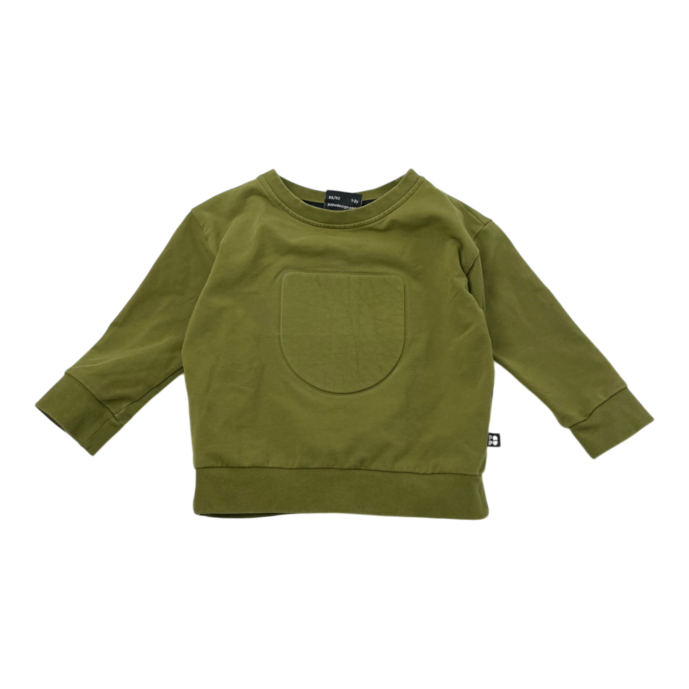 Papu Sweatshirt, Olive Green | 86/92 cm