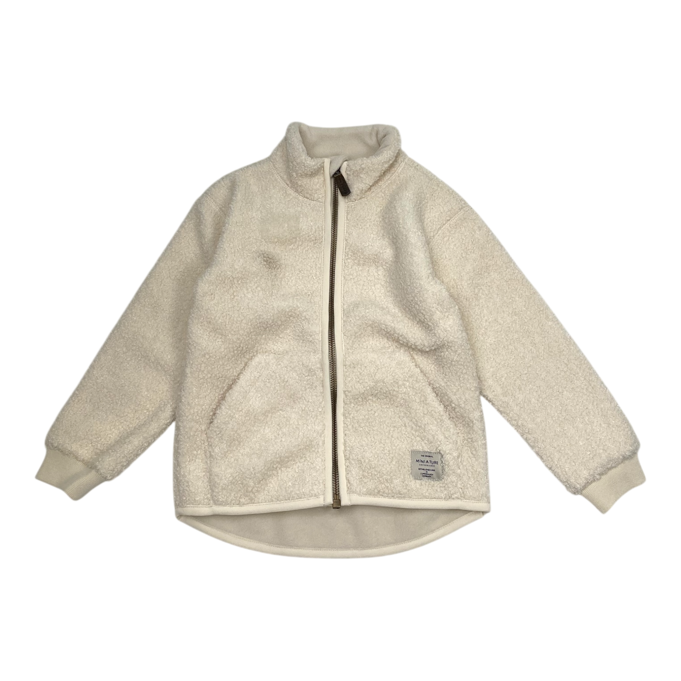 Mini A Ture matcedric teddy zip jacket, white | 98cm