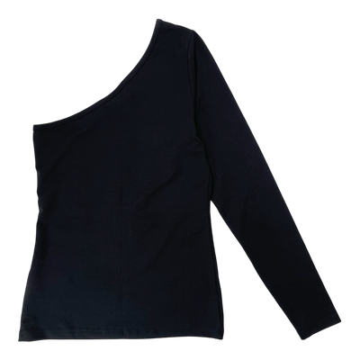 Toive one shoulder shirt, black | woman S