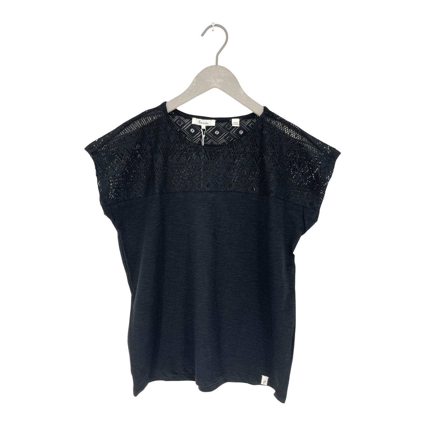 Tranquillo lace t-shirt, black | woman XS