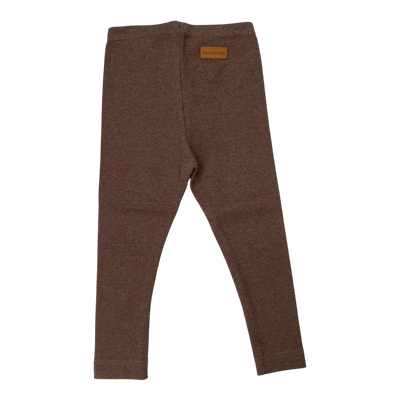 Metsola rib leggings, brown | 86/92cm