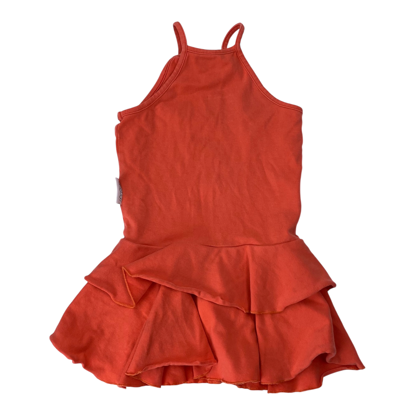 Gugguu spagetti frilla dress, orange | 86cm