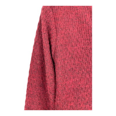 ALPA ALPACA -Nieselregen -Strickjacke, Burgund | Frau m