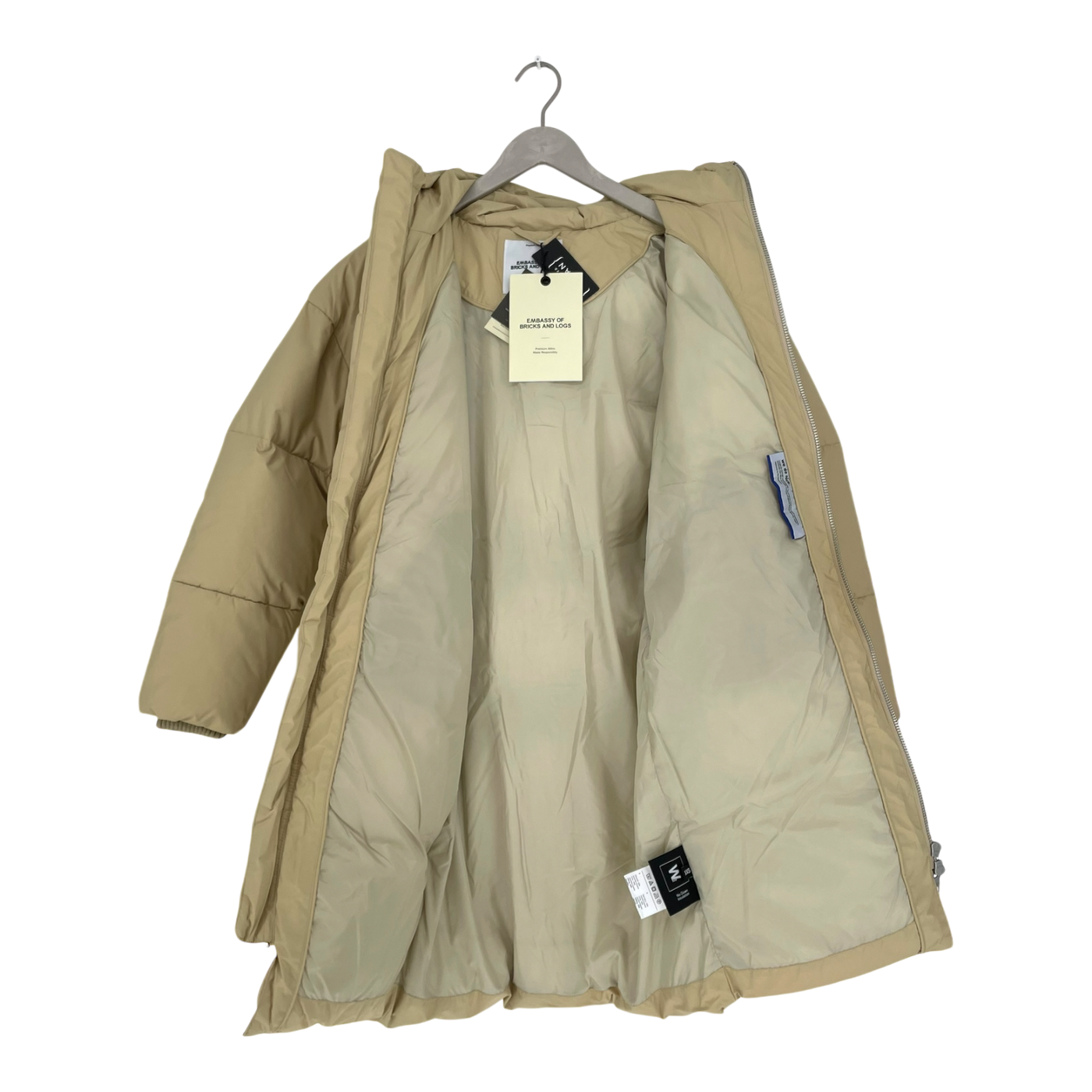 Embassy of Bricks and Logs elphin puffer jacket, sand | unisex XXS