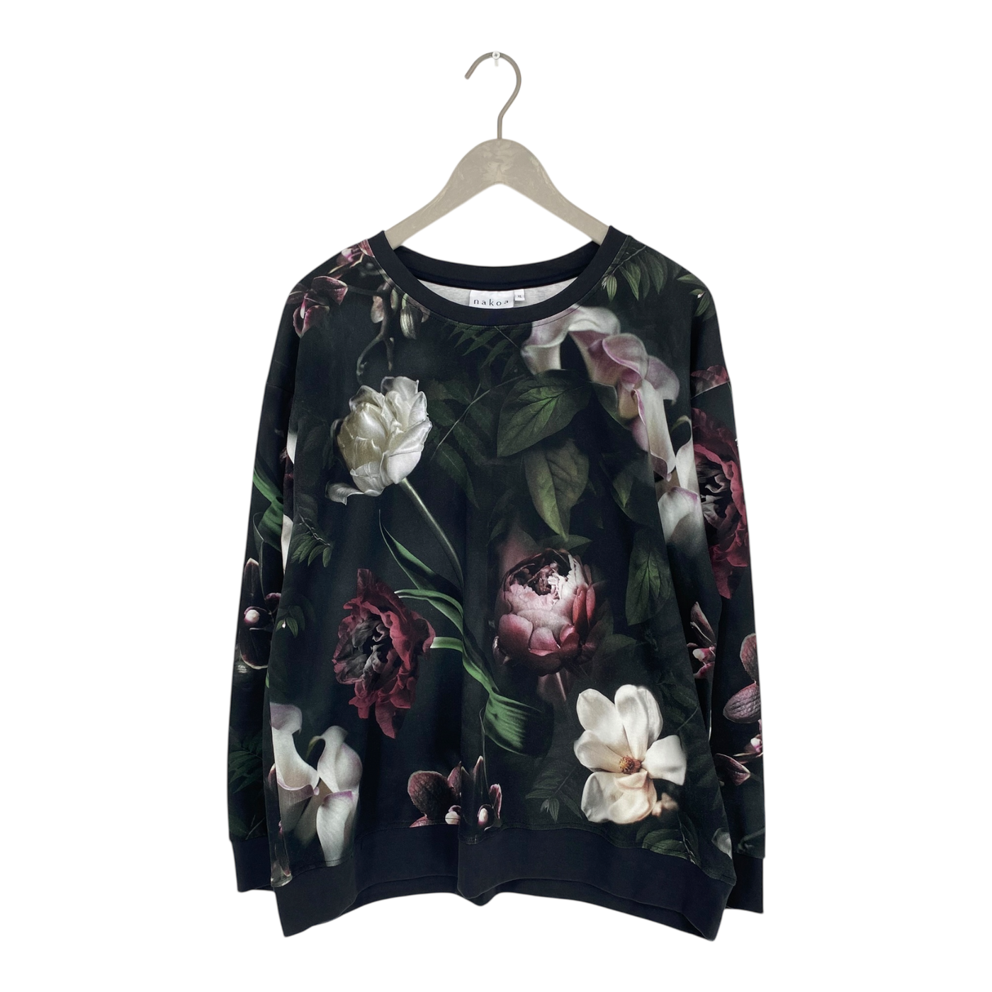 Nakoa casual chic sweatshirt, noir | woman XL