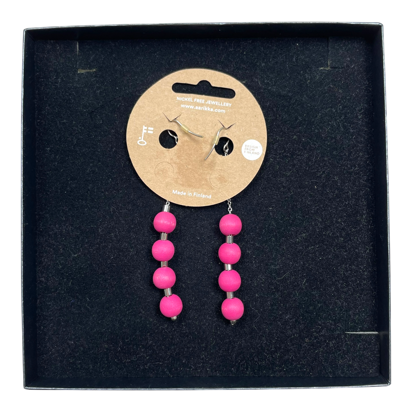 Aarikka drops earrings, pink