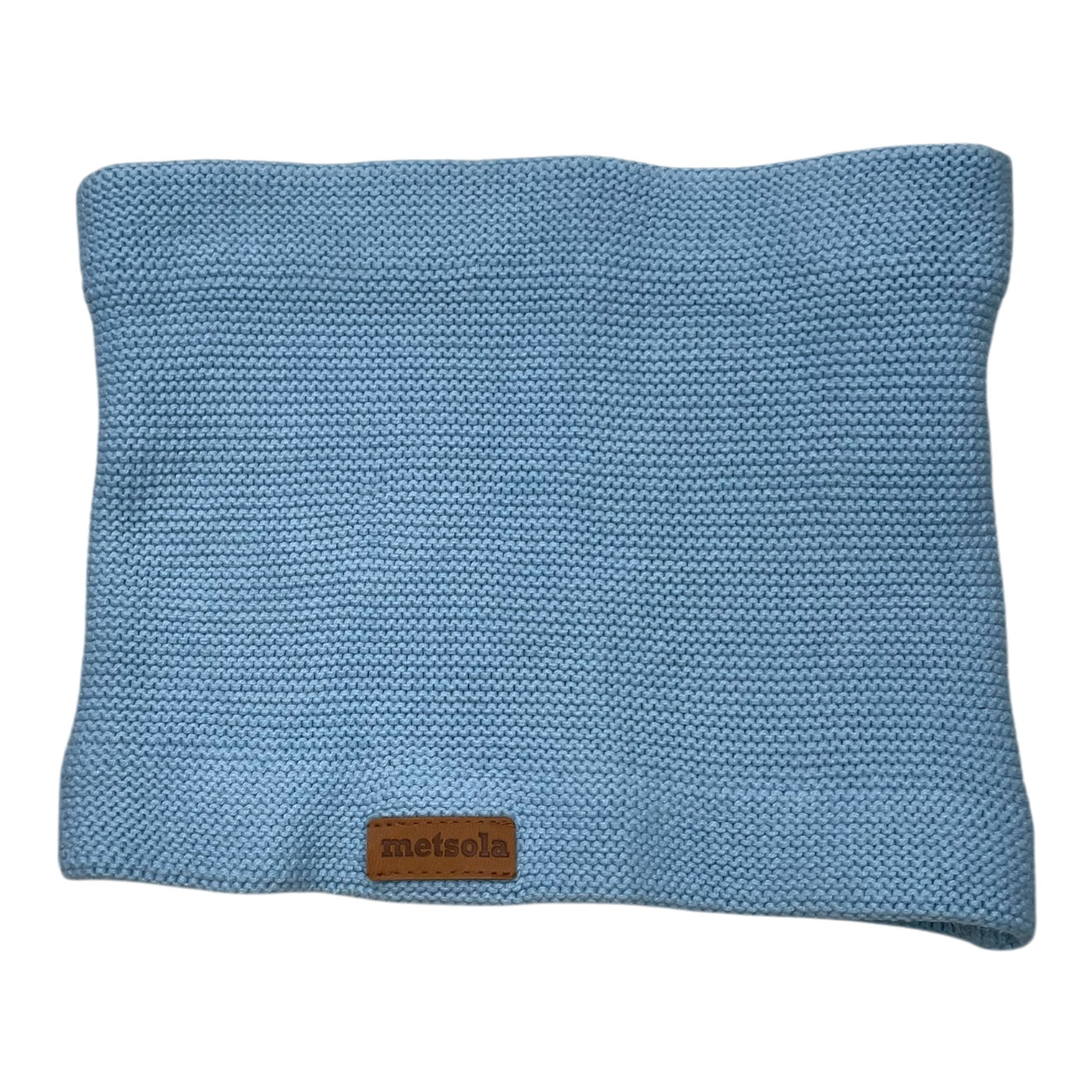 Metsola knit cotton tube scarf, baby blue | onesize