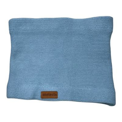 Metsola knit cotton tube scarf, baby blue | onesize