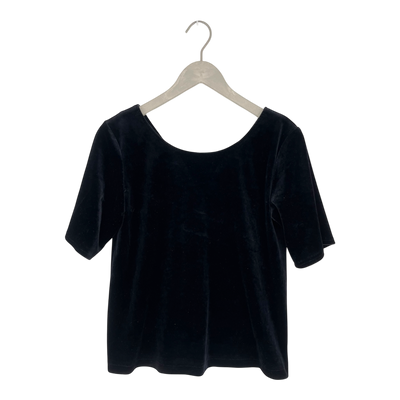 Uhana velour t-shirt, black | woman S
