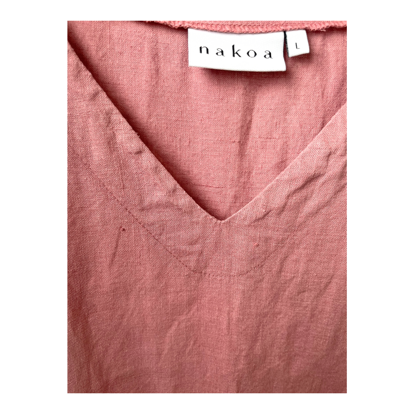 Nakoa linen layered dress, rose | woman L