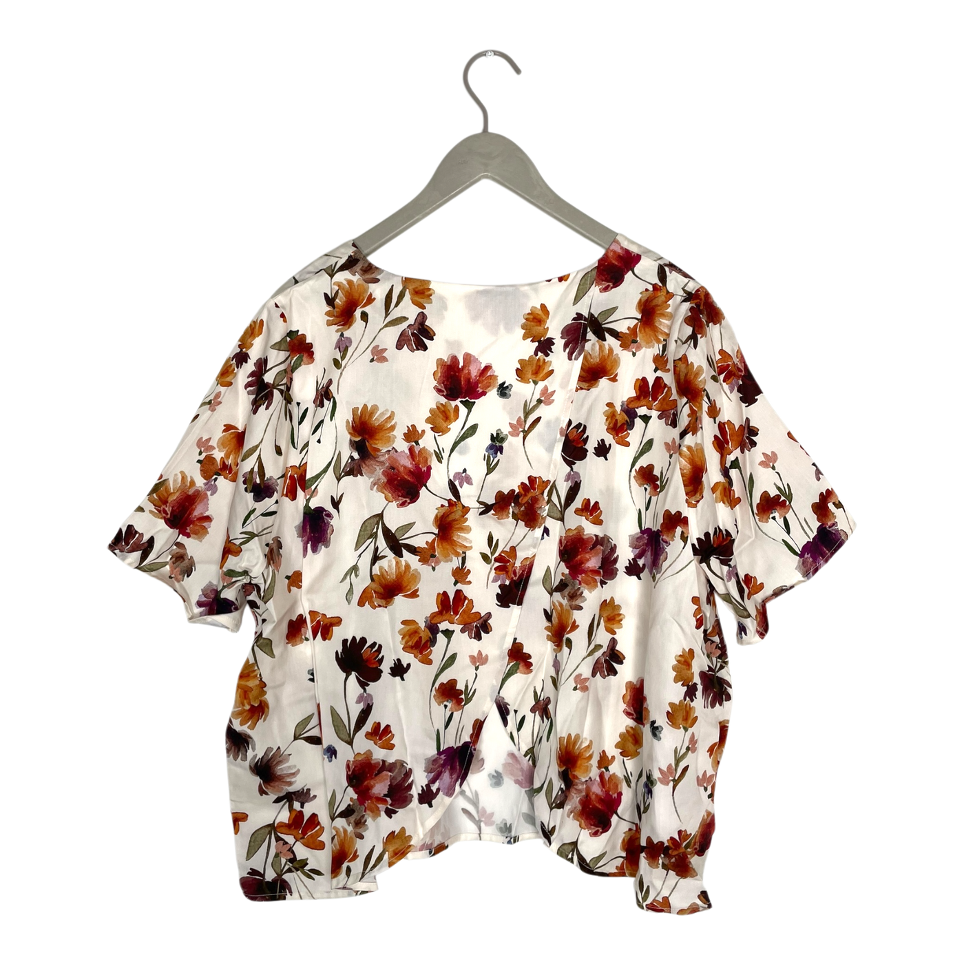 Kaiko wrap back blouse, flower | woman XL