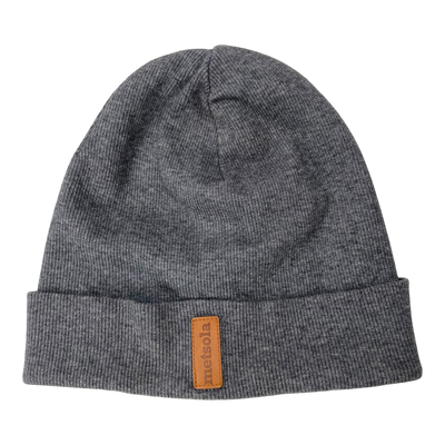 Metsola tricot rib beanie, grey |  3-5y