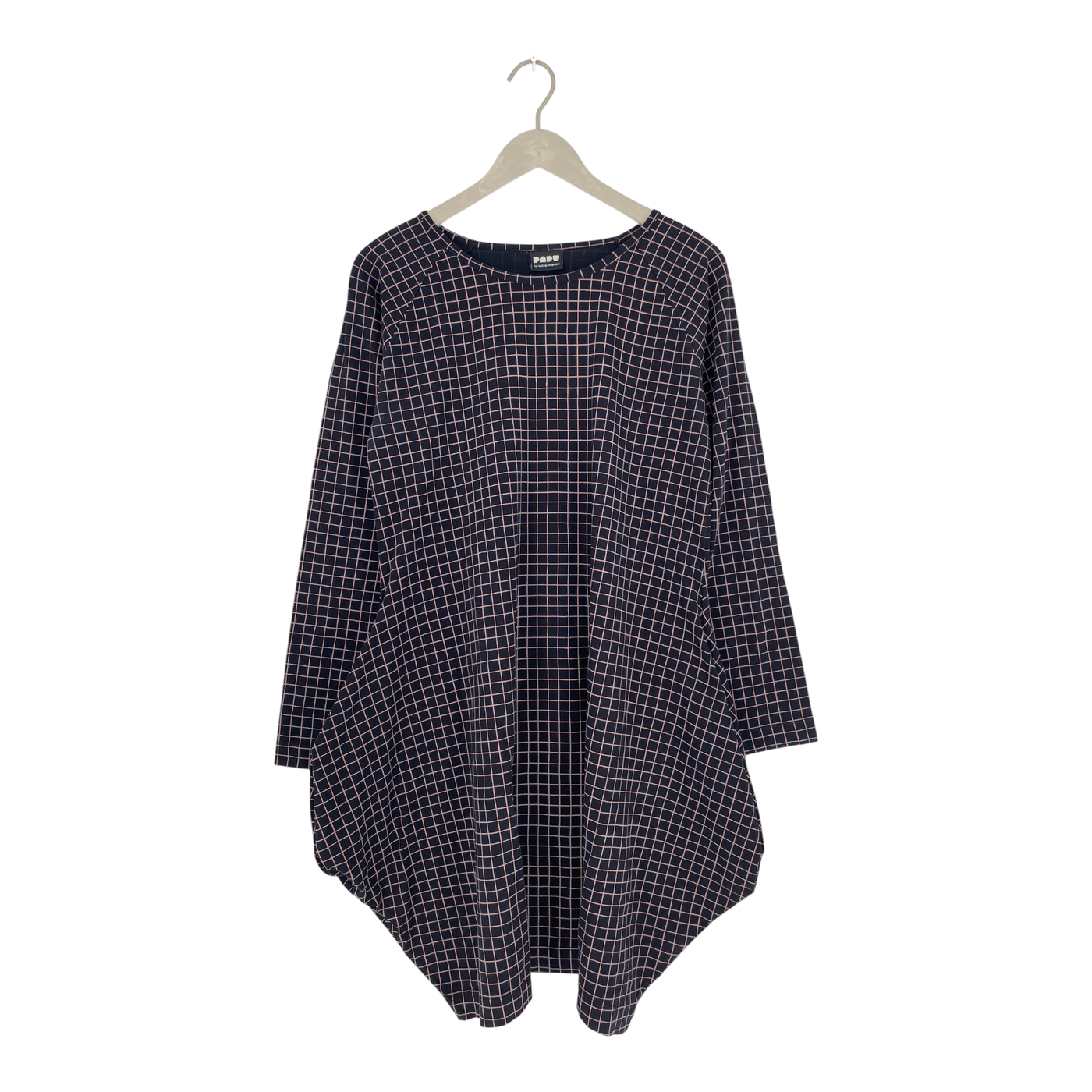 Papu kanto dress, brown squares | woman L