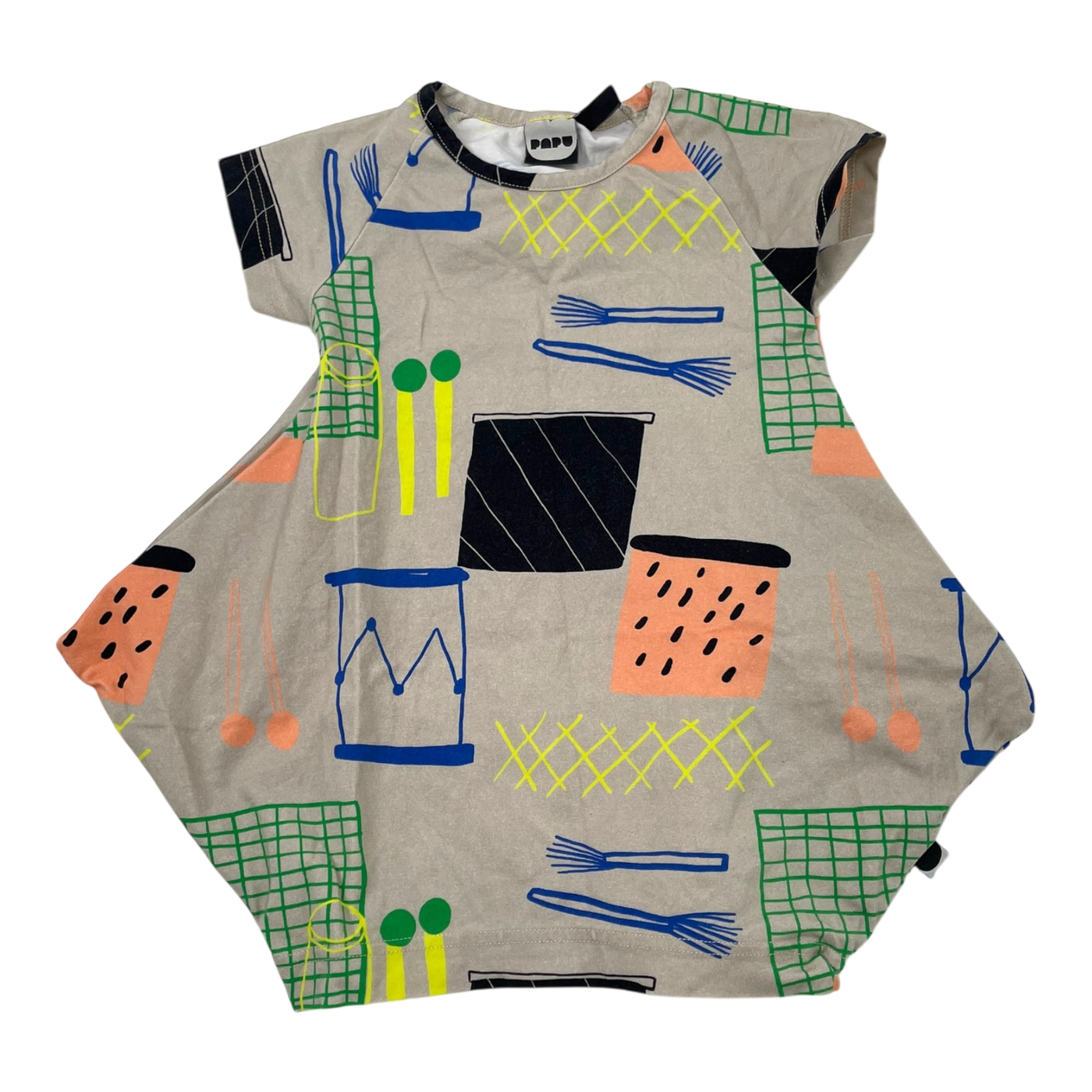 Papu T-Shirt Kanto Kleid, Figuren | 74/80 cm
