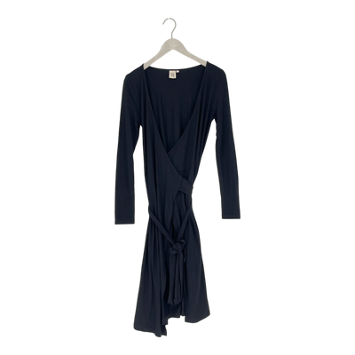 Kaiko soft wrap dress, black | woman XS