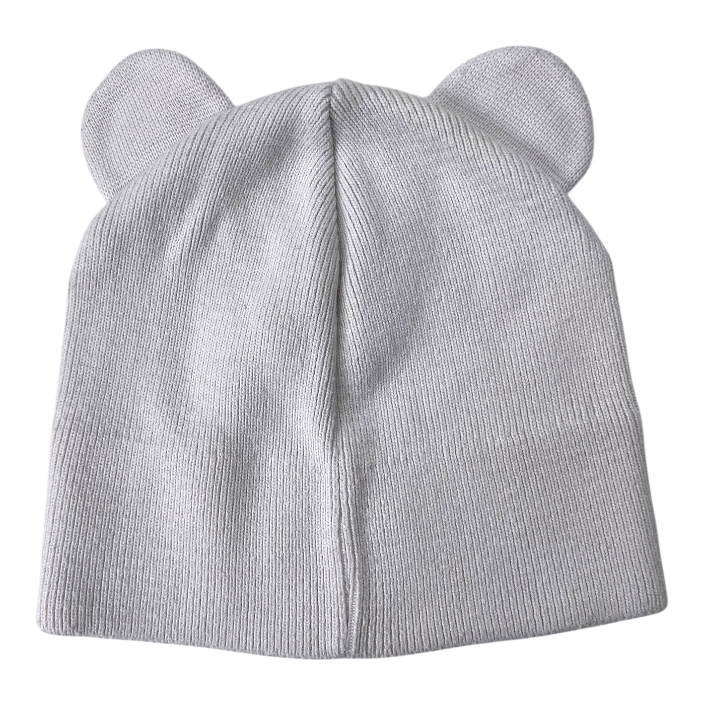 Gugguu cotton knitted beanie with ears, ivory | 51/52cm
