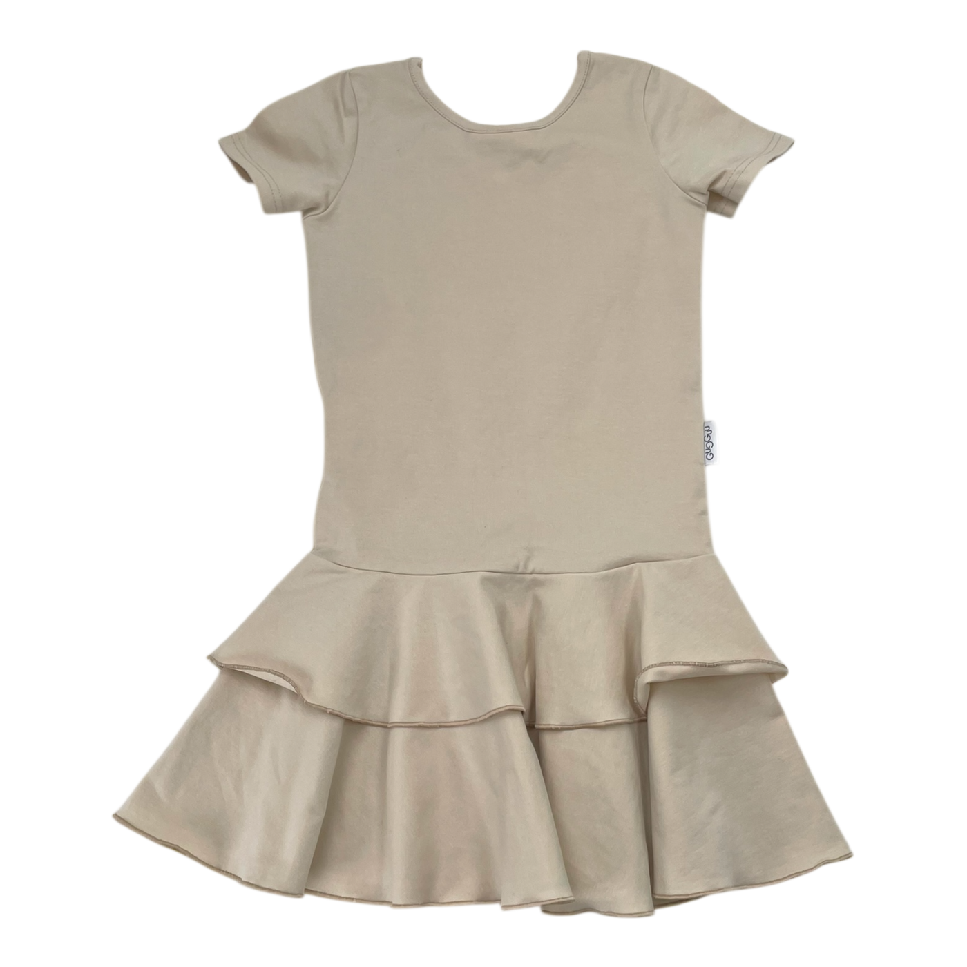 Gugguu t-shirt frilla dress, wheat | 110cm
