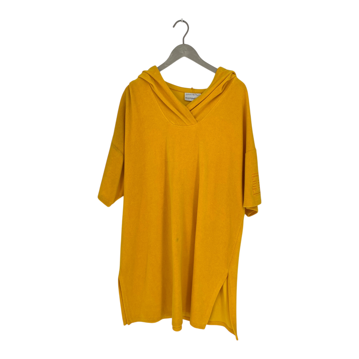 Marimekko hooded terry tunic, yellow | woman M