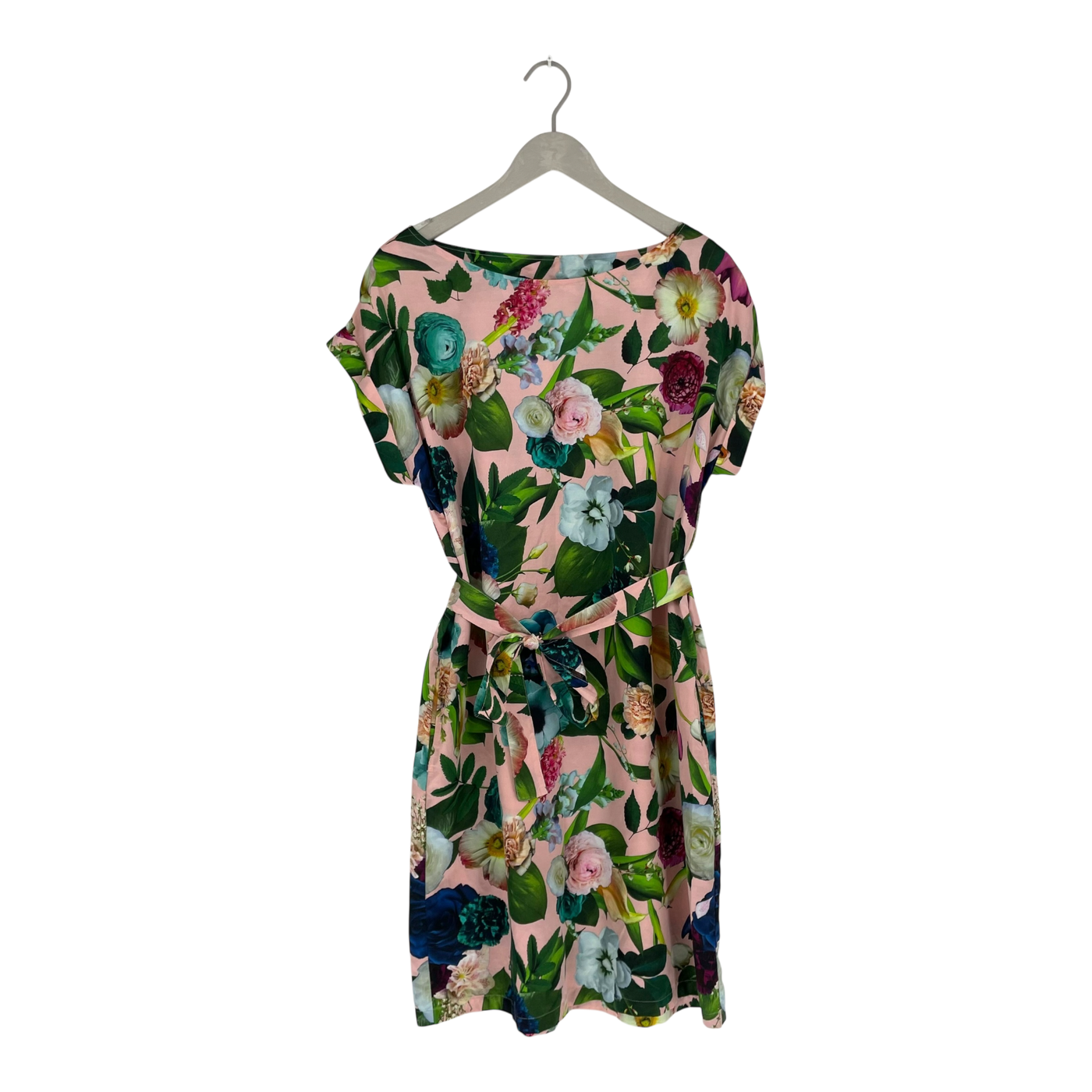 Uhana silk dress, flowers | woman L