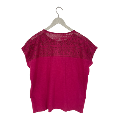 Tranquillo lace t-shirt, aniline red | woman XL