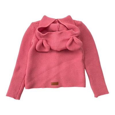 Metsola merino cardigan, raspberry | 98/104cm