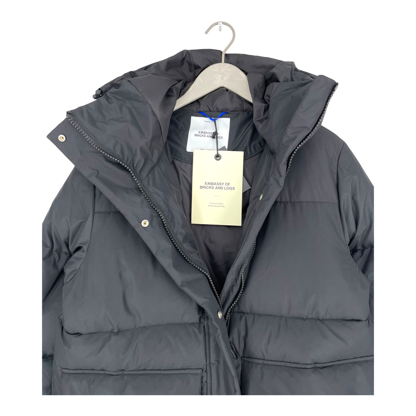Embassy of Bricks and Logs ry puffer jacket, black | unisex S