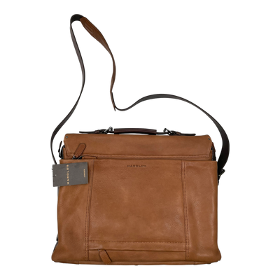 Harold's Bags ivy lane briefcase bag, cognac