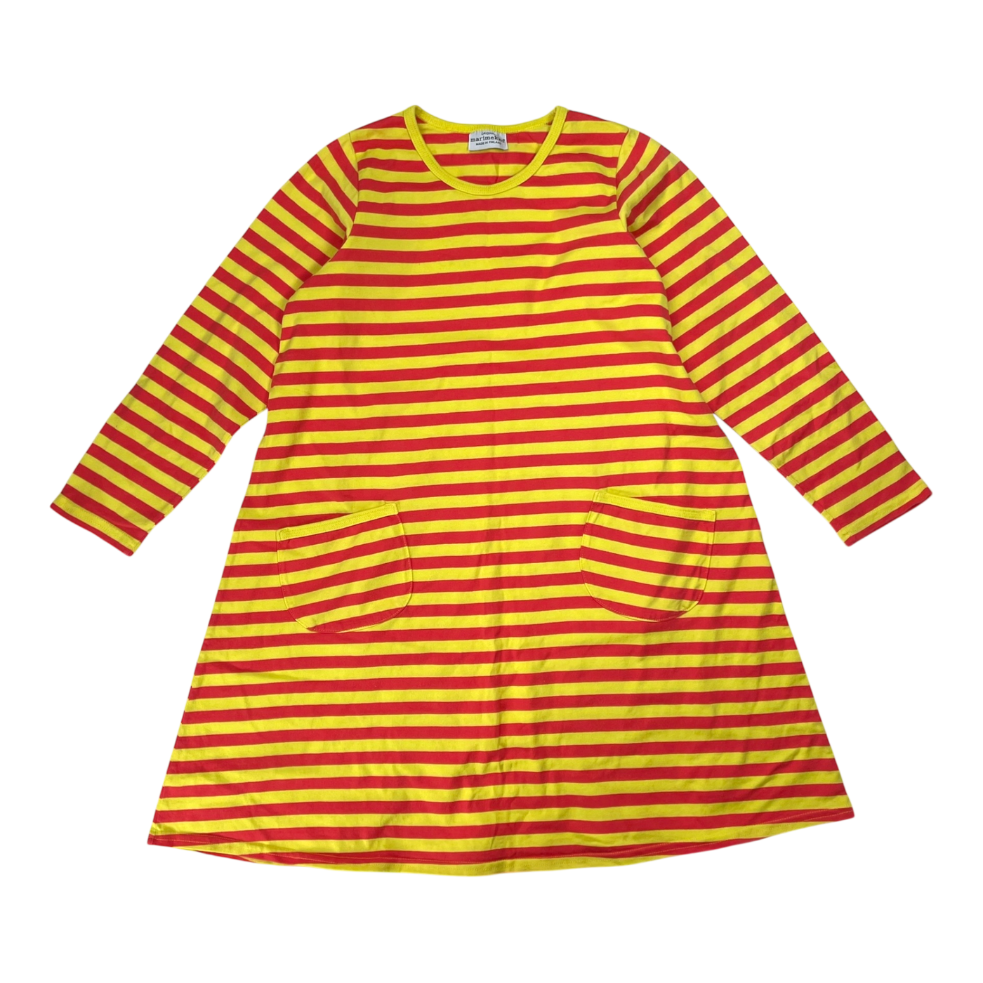 Marimekko stripe dress, red/yellow | 140cm
