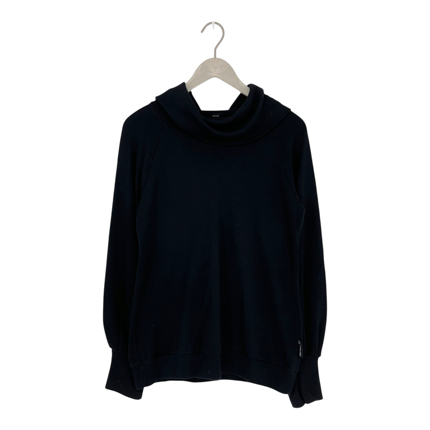 Ommellinen merino turtleneck shirt, black | woman M