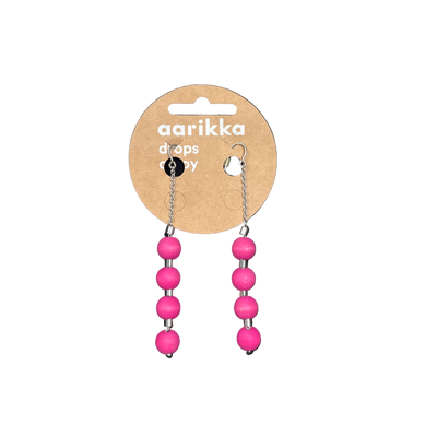 Aarikka drops earrings, pink